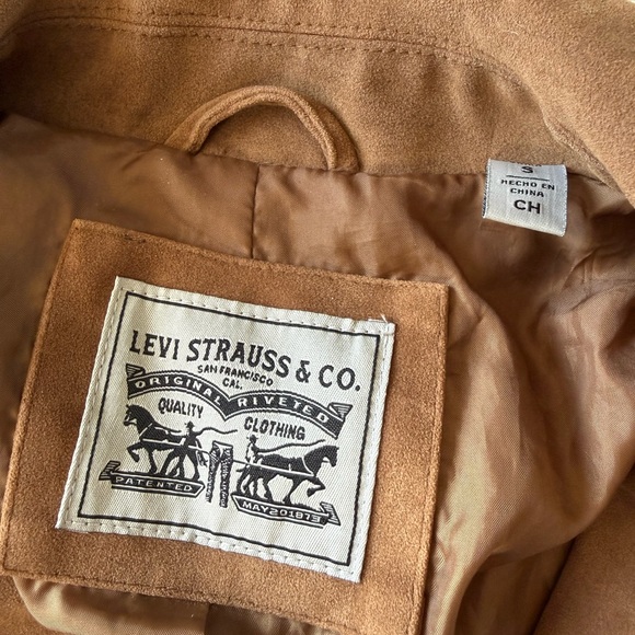 Levi's Brown Moto Jacket with Zip & Belt Detail - Picture 2 of 2